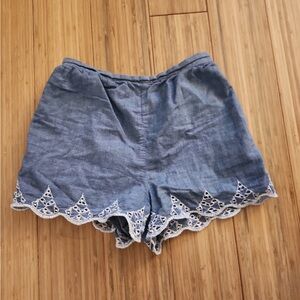 Baby gap Faux denim eyelet shorts kids sz 5t.